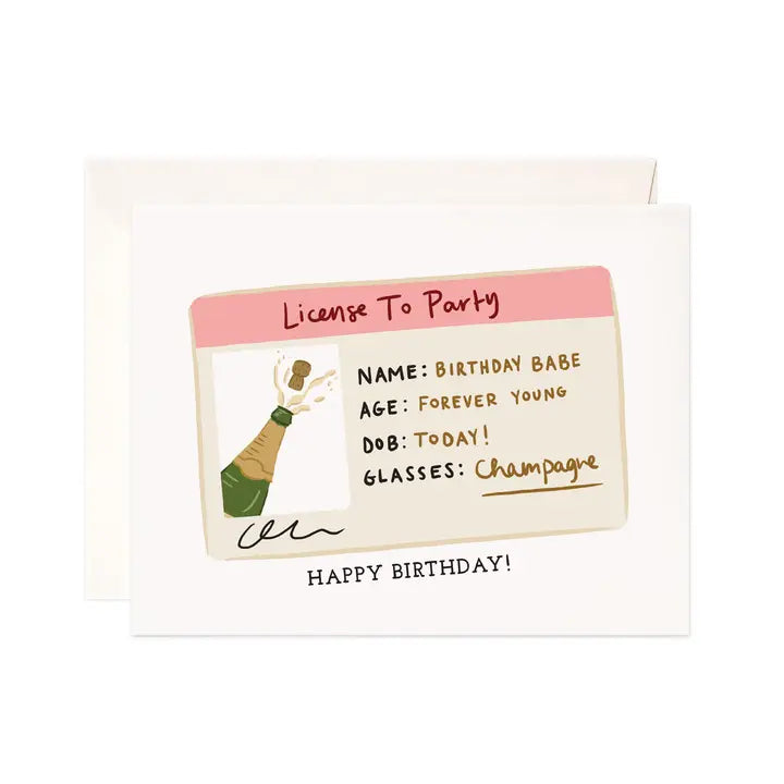 Birthday License Greeting Card