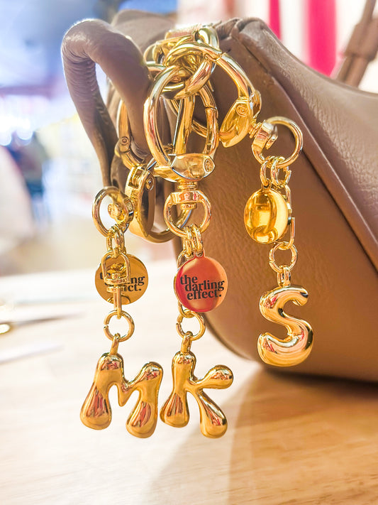 Bubble Letter Keychain Bag Charm