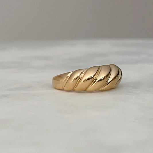 18K Gold Plated Croissant Ring
