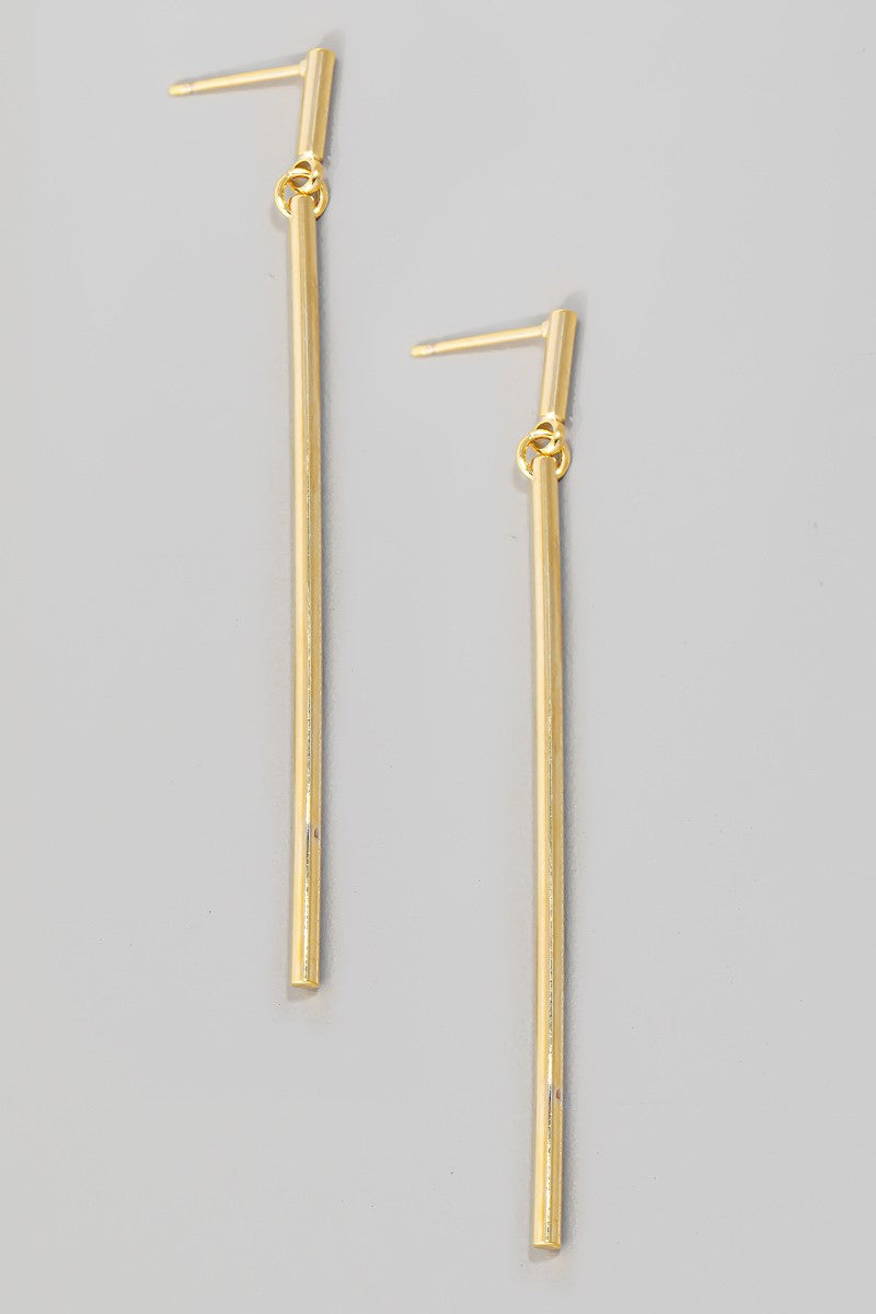 Gold Bar Earrings