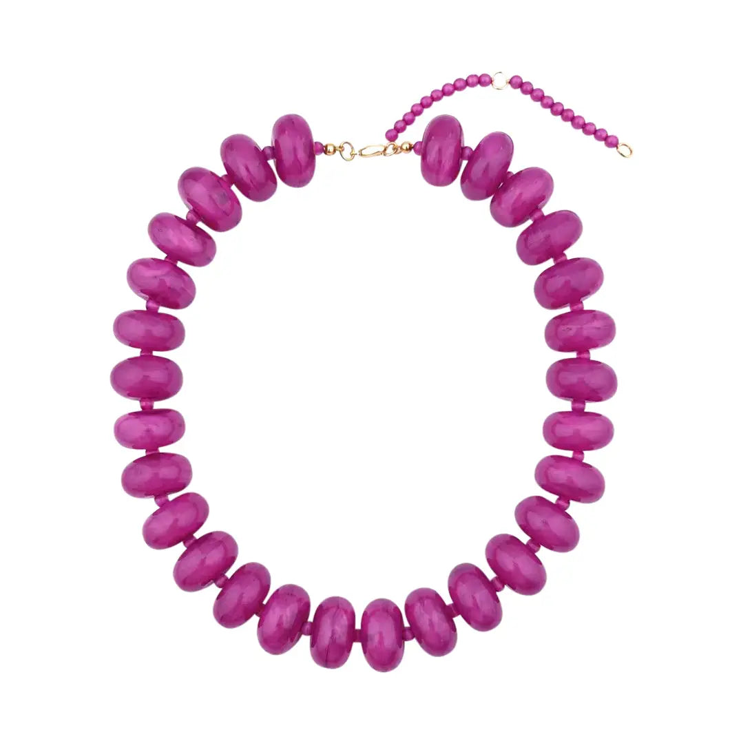 Magenta Beaded Necklace