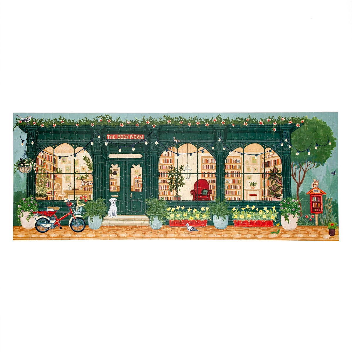 Bookworm Bookshop 400 Piece Panoramic Jigsaw Puzzle