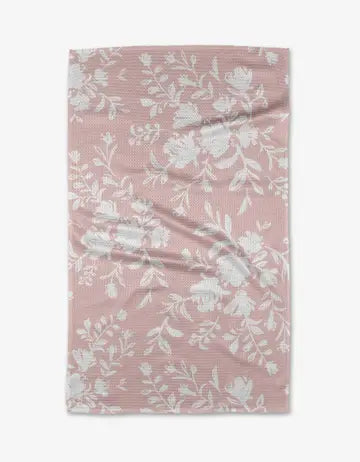 Botanical Silhouettes Blush Tea Towel