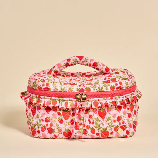 Strawberry Fields Quilted Cosmetic Bag