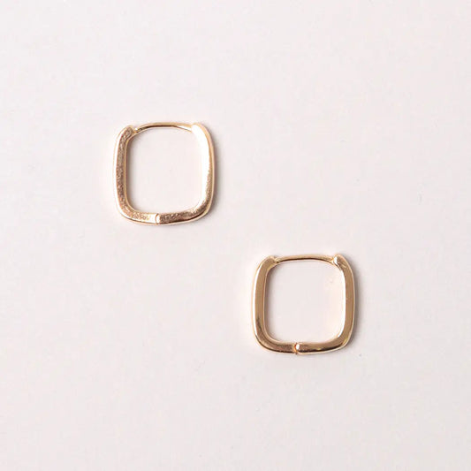 14K Gold-Dipped Square Hoop