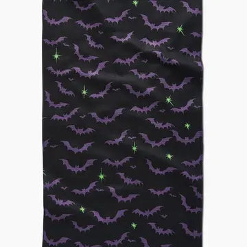 Dark Night Bats Tea Towel