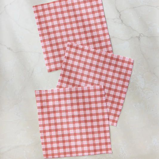 Cupid's Plaid Dishcloth Set