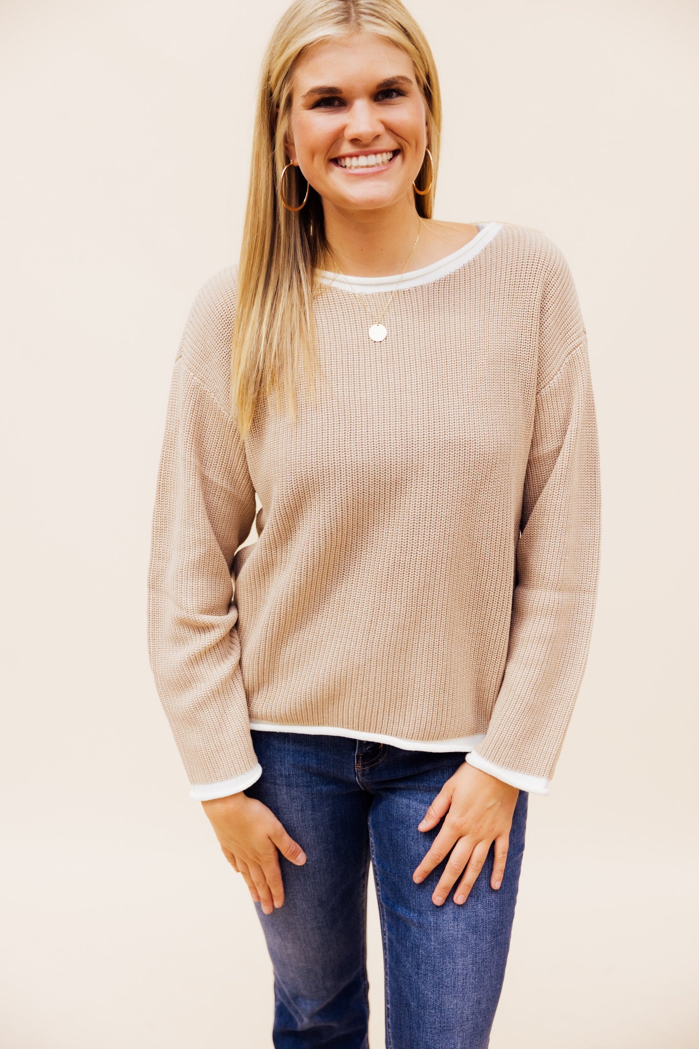 Natural Contrast Sweater