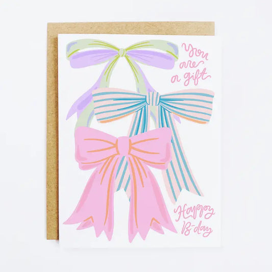 You Are A Gift Bow Birthday Card