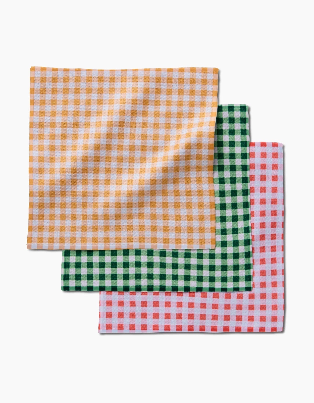 Spring Plaid Dishcloth Set