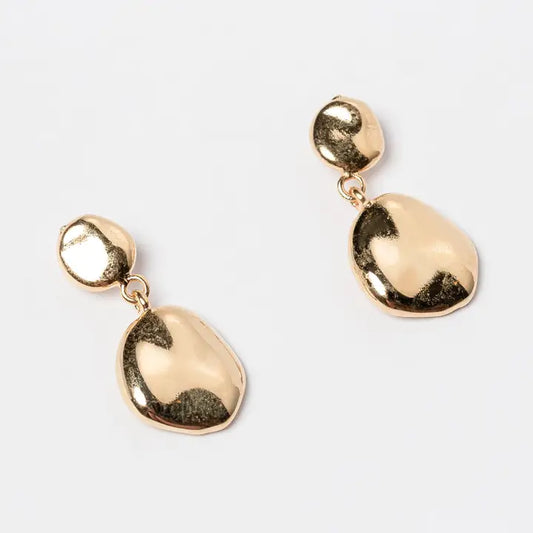 Melted Gold Drop Earrings