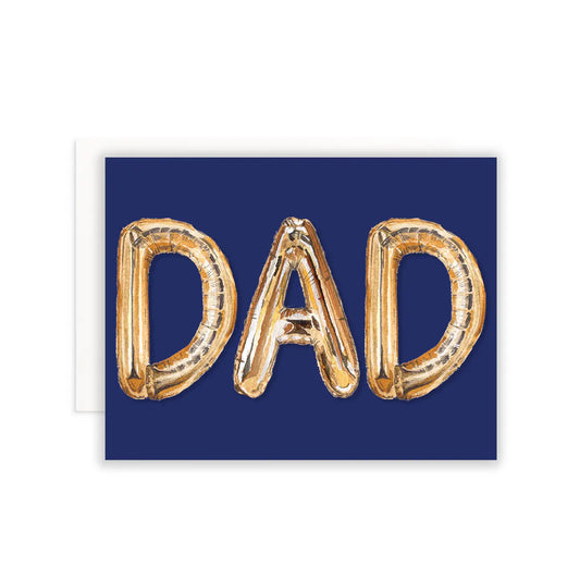 Dad Watercolor Mylar Balloons Greeting Card