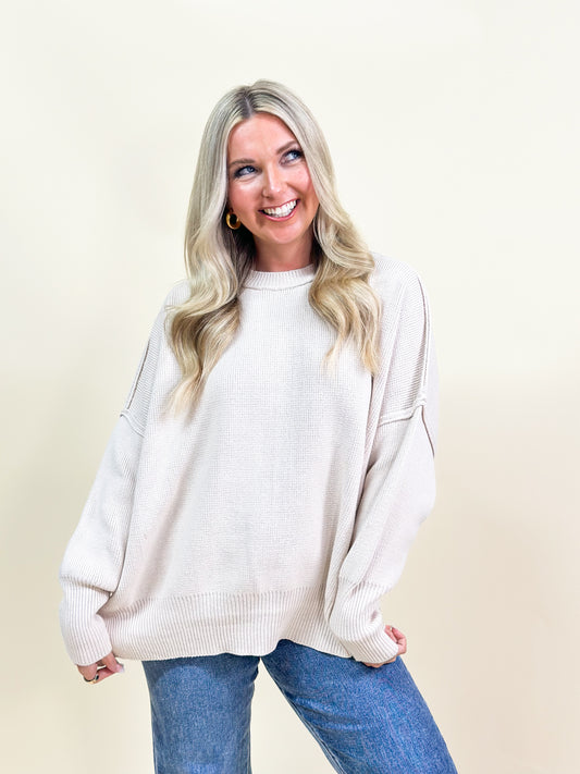 Almond Oversized Sweater