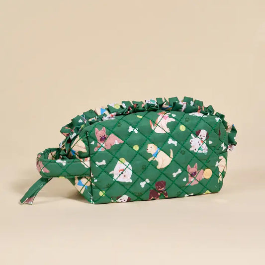 Dog Days Quilted Cosmetic Pouch