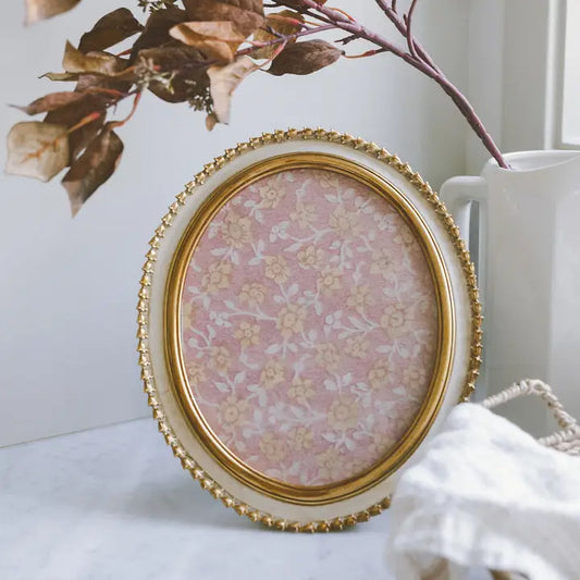 Gold Oval Photo Frame