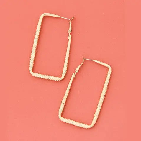 Gold Rectangle Hoops