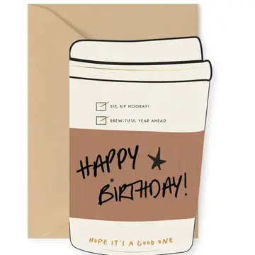 Birthday Coffee Cup Card