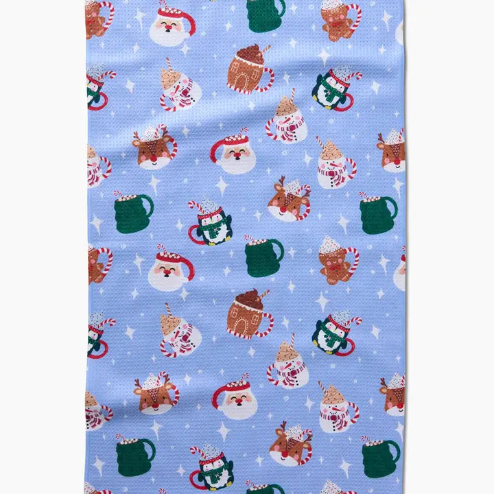 Christmas Mugs Geometry Towel