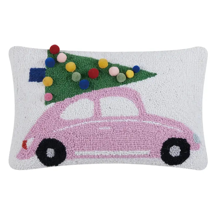 Pink Car Tree Hook Pillow