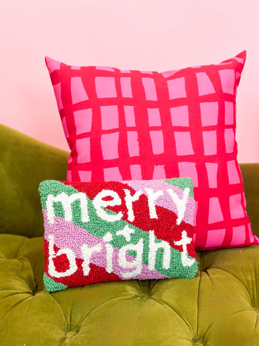 Merry + Bright Striped Hook Pillow