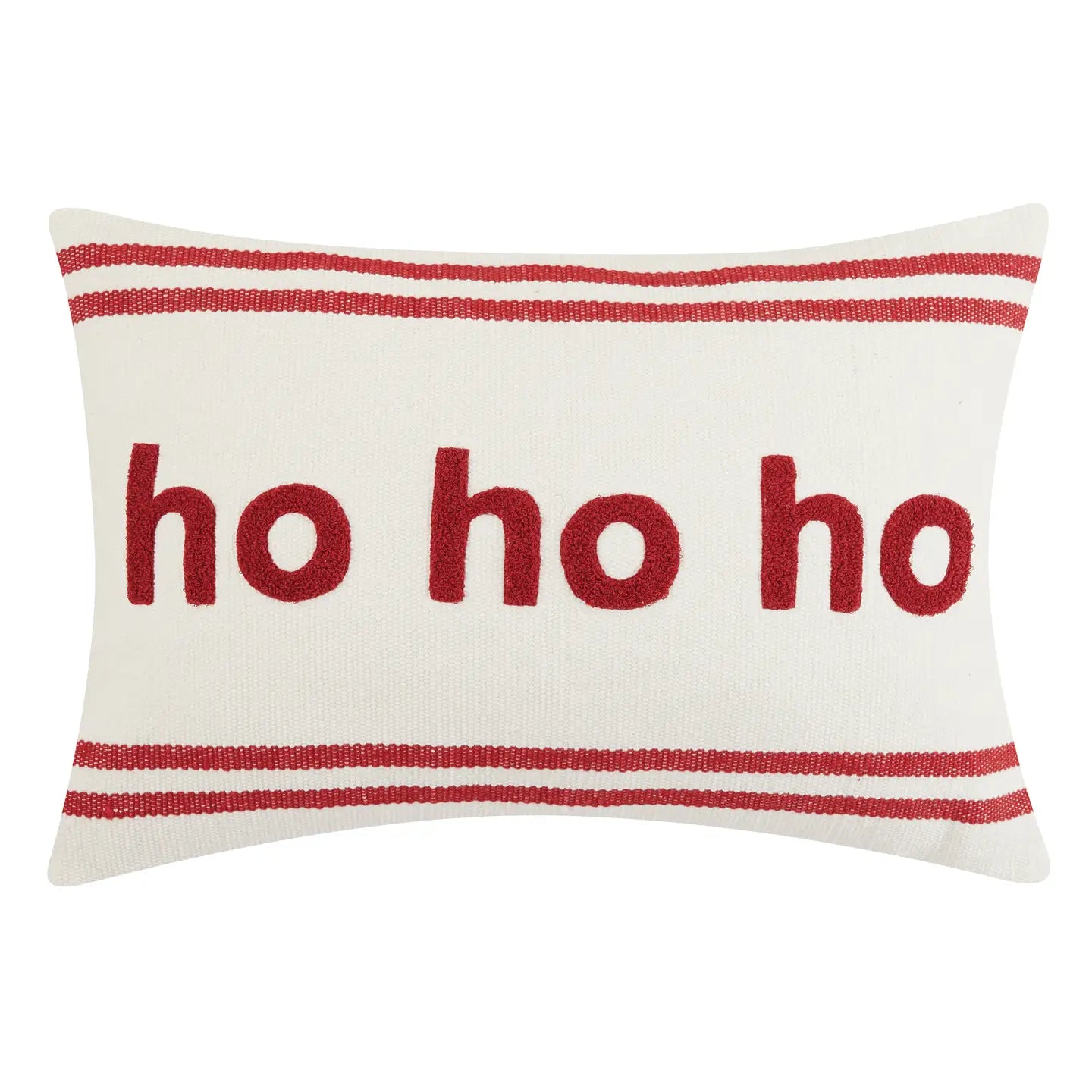 Ho Ho Ho Embroidered Throw Pillow