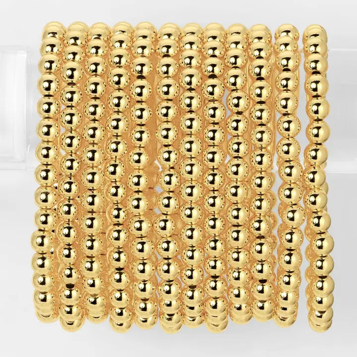 6mm Gold Stretch Bracelet