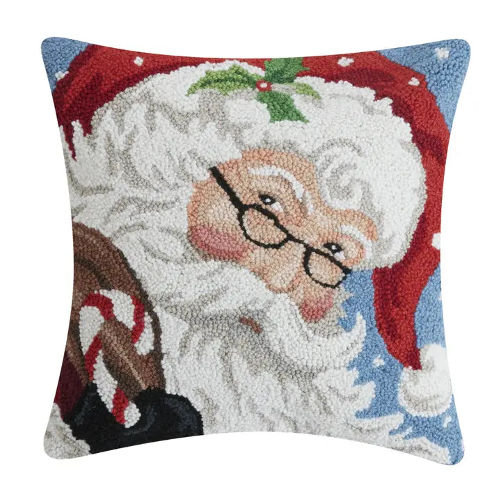 Santa With Glasses Hook Pillow