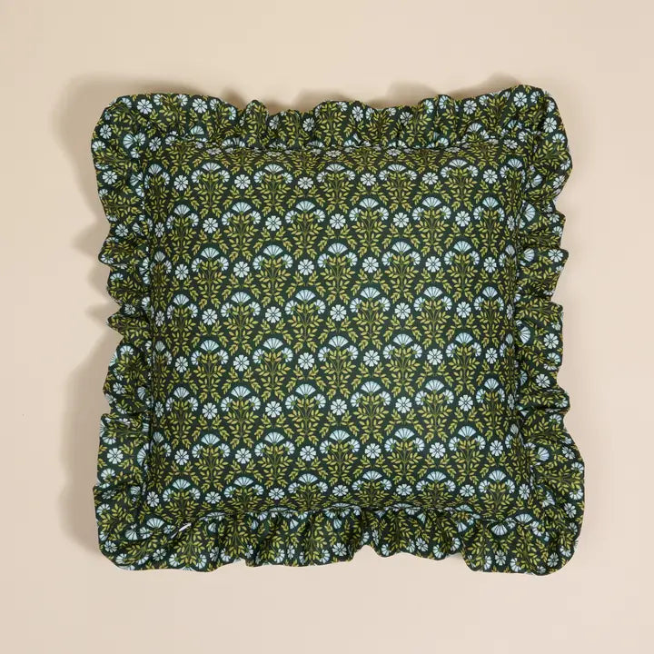 Everbloom Forest Scalloped Pillow