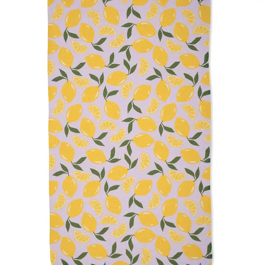Sweet Lemon Geometry Towel