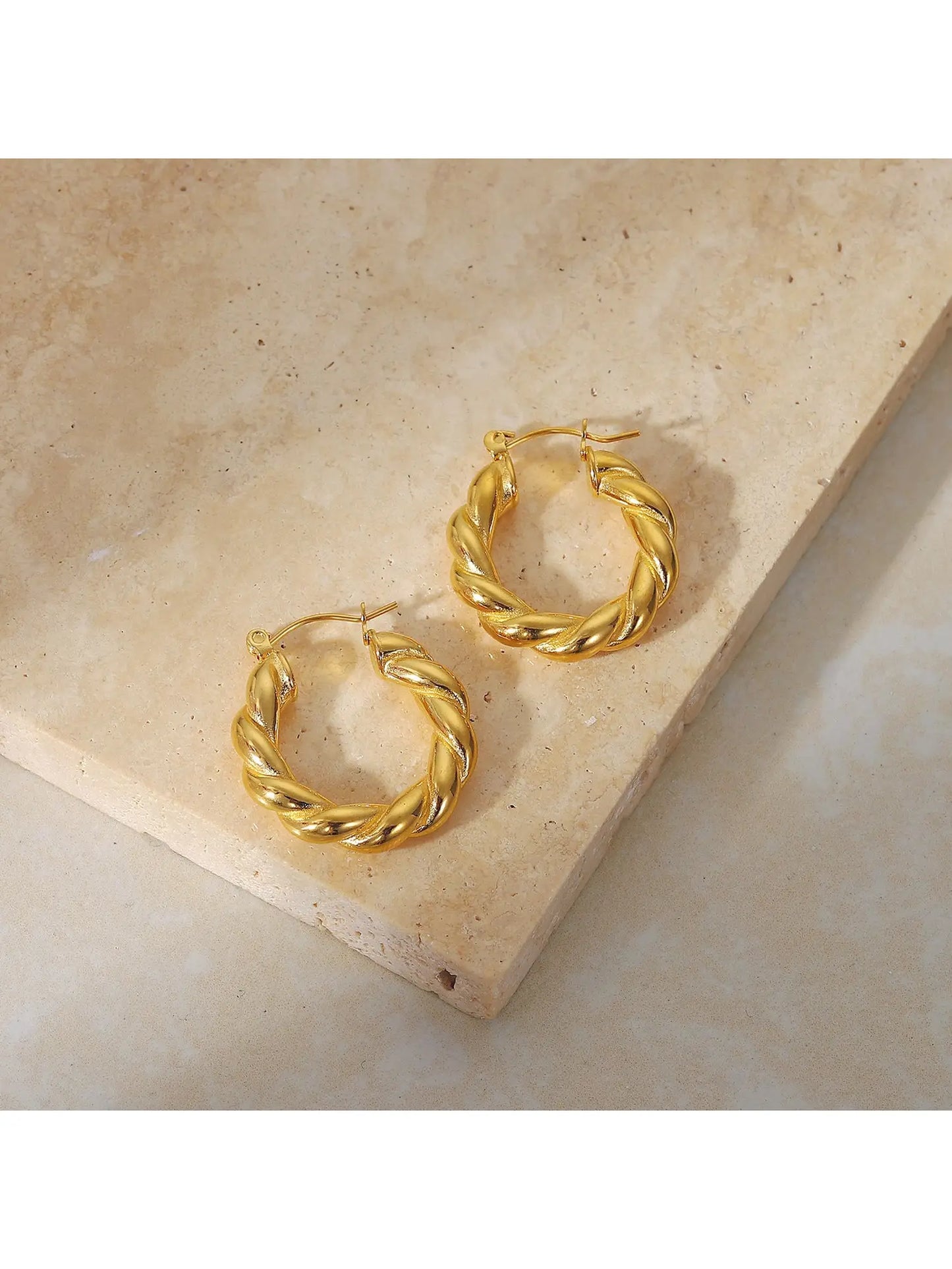 Gold Wreath Hoop Earring