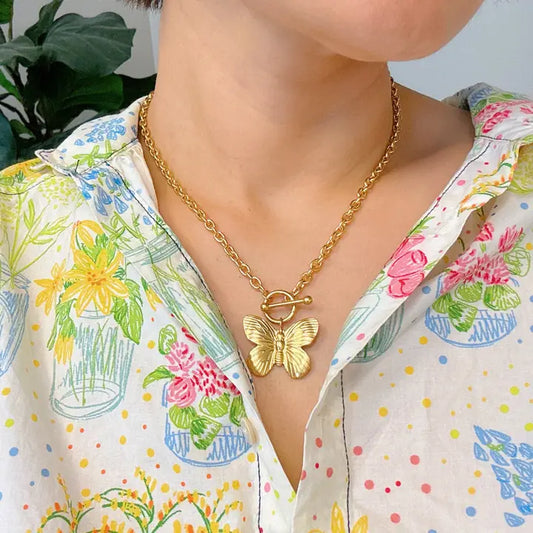 Butterfly Toggle Necklace