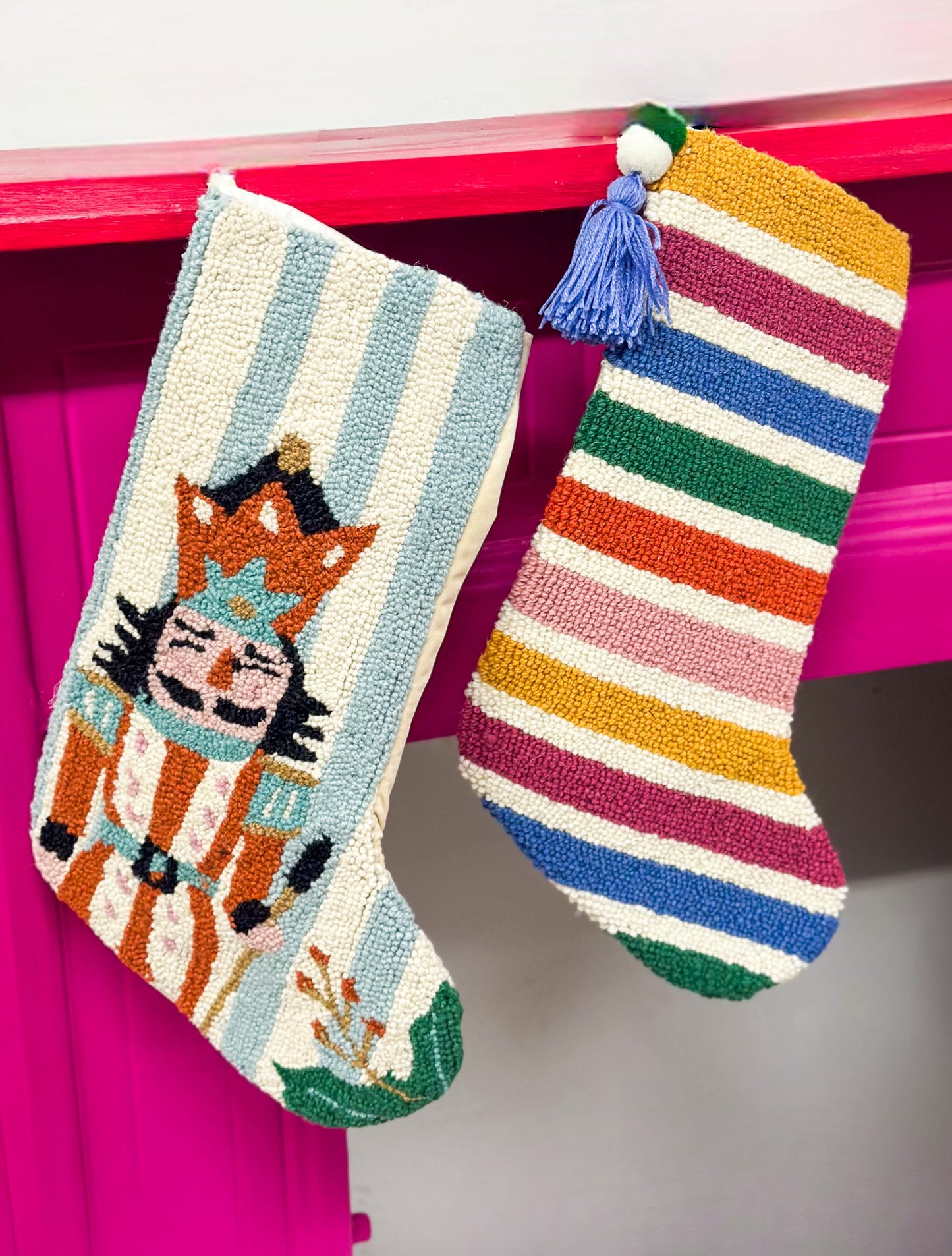 Rainbow Striped Stocking