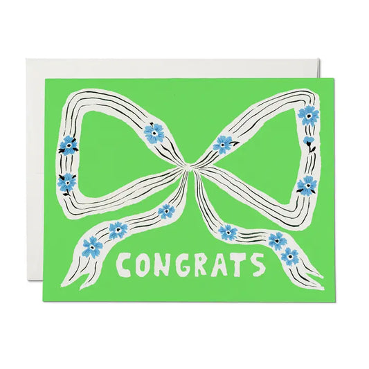 Congrats Bow Card