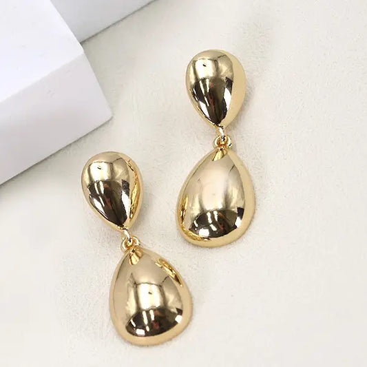 Gold Teardrop Earring