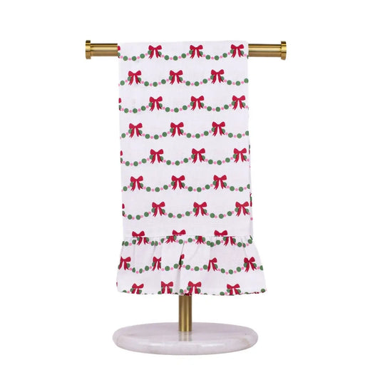 Bow Garland Ruffle Hand Towel
