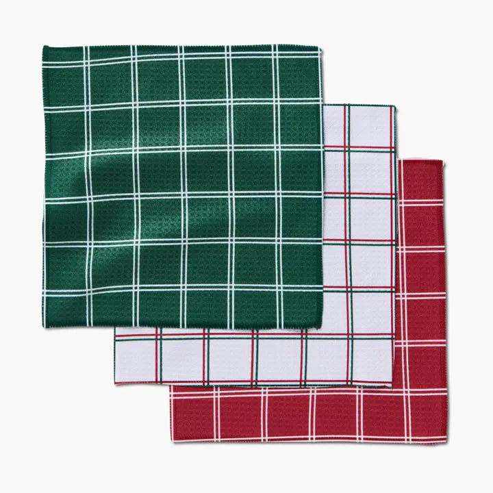 Christmas Grid Dishcloth Set