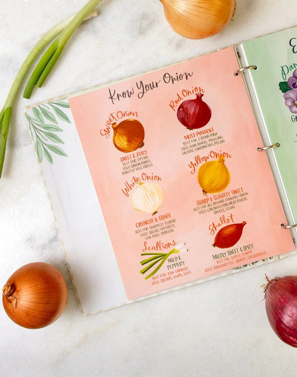 Beige Gingham Large Recipe Binder