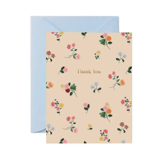 Ditsy Dahlia Thank You Card