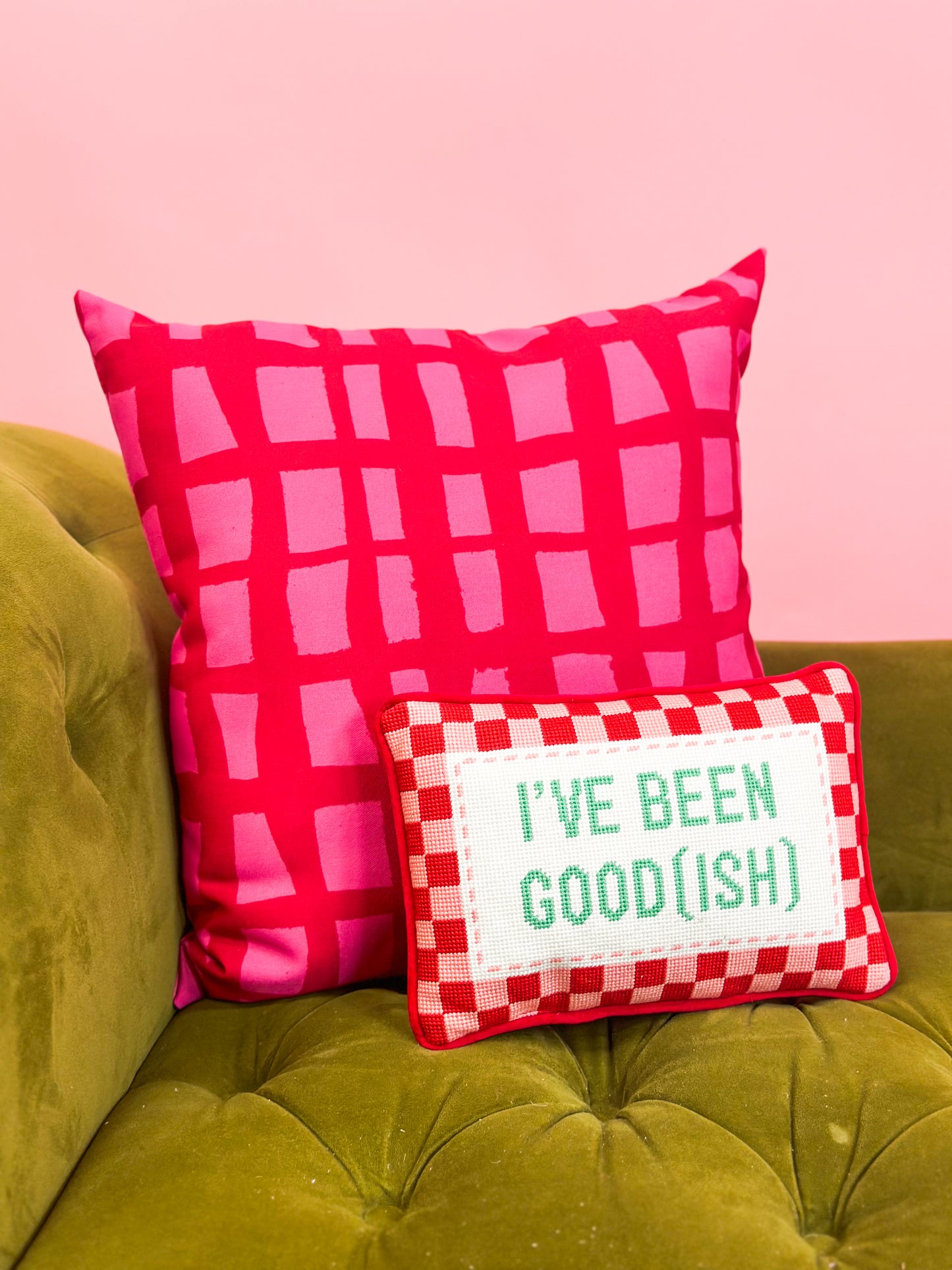 Been Good(ish) Embroidered Pillow