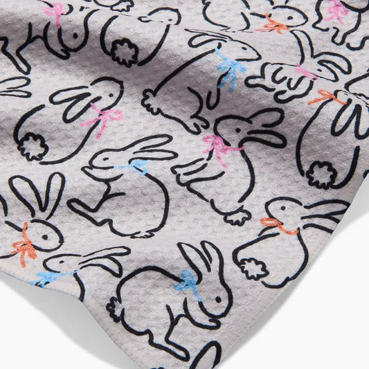 Playful Bunnies Geometry Towel