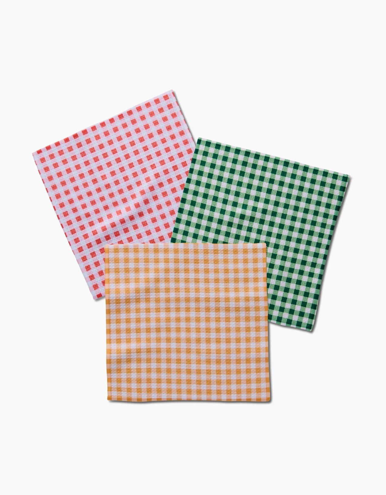 Spring Plaid Dishcloth Set