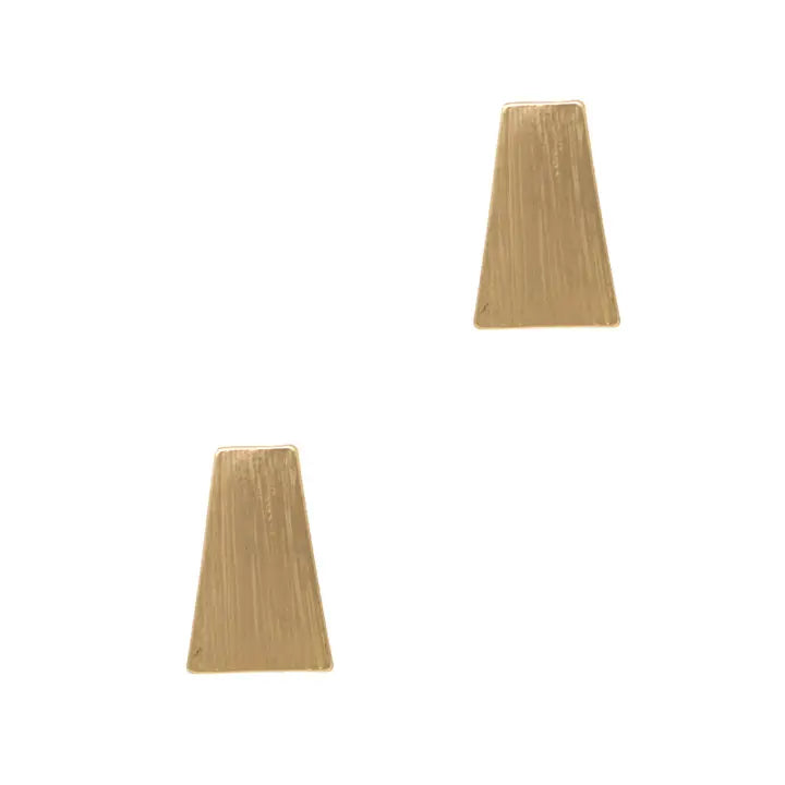 Gold Trapezoid Stud