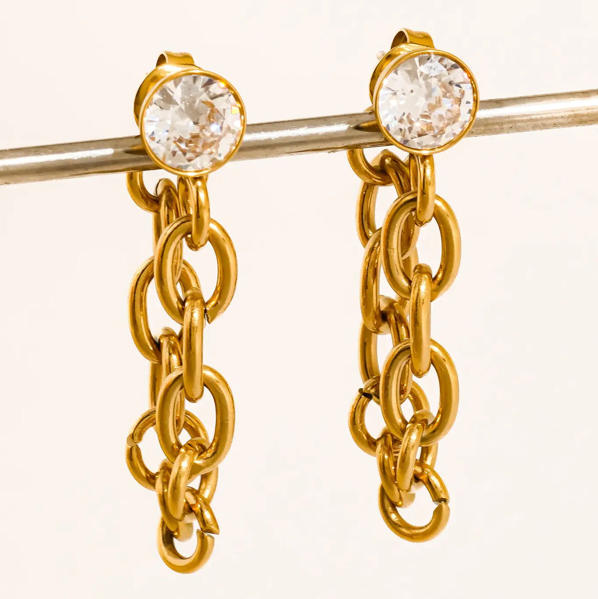 Jazlynn Crystal Chain Drop Earring