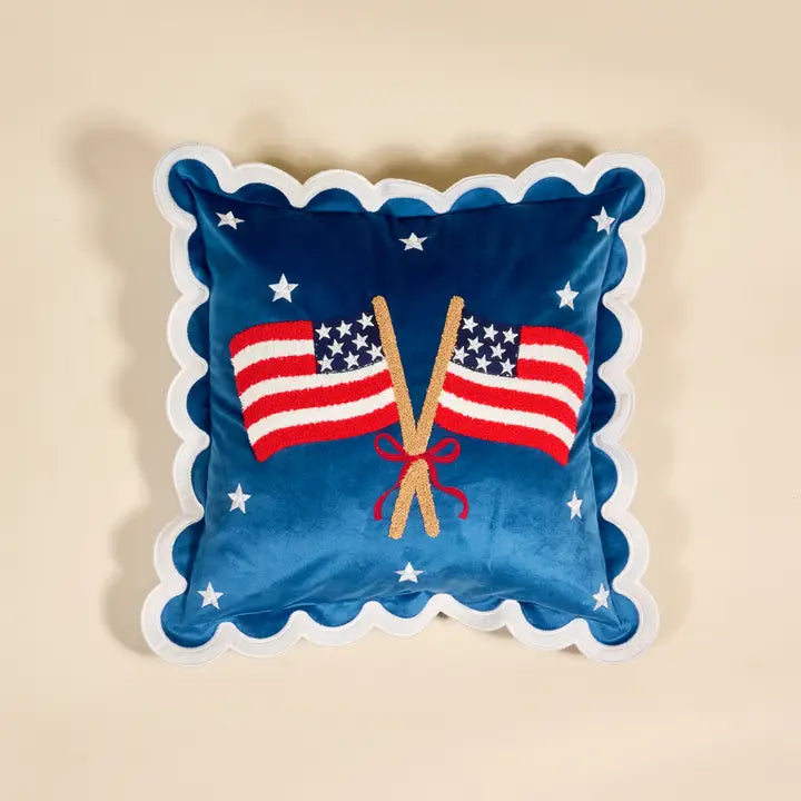 American Flags Throw Pillow