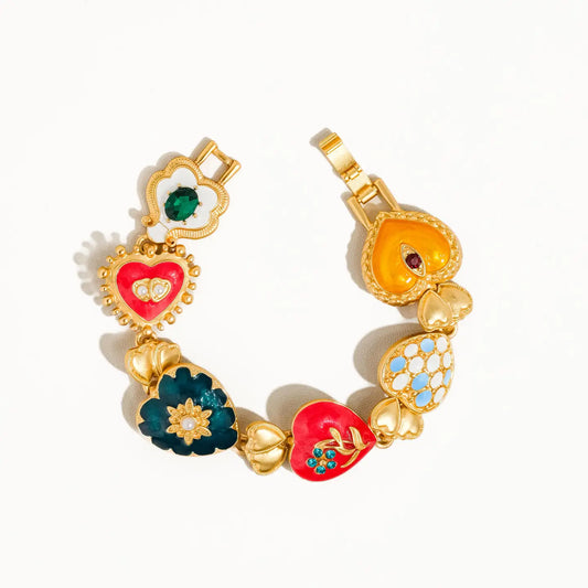 Elysian 18K Baroque Heart Bracelet