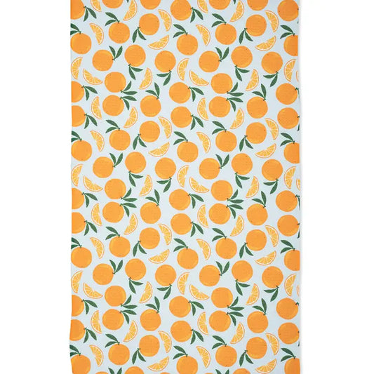 Sweet Orange Geometry Towel