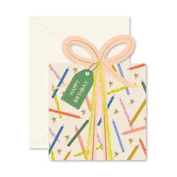 Birthday Gift Star Candles Card