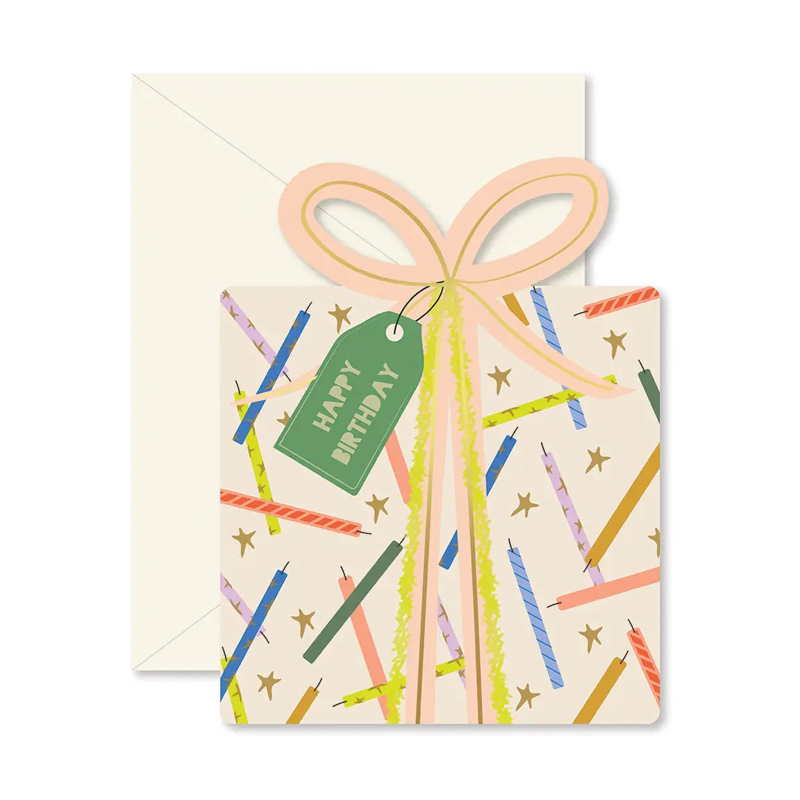 Birthday Gift Star Candles Card