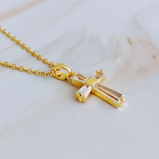 Crystal Cross Necklace