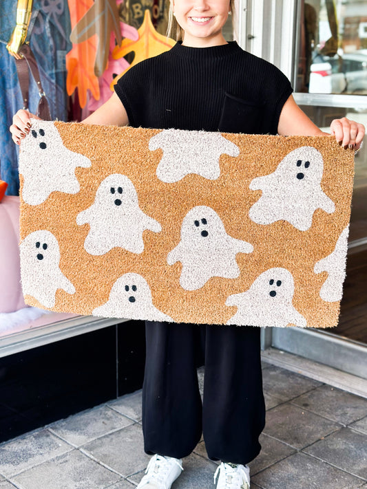 Ghost Halloween Doormat